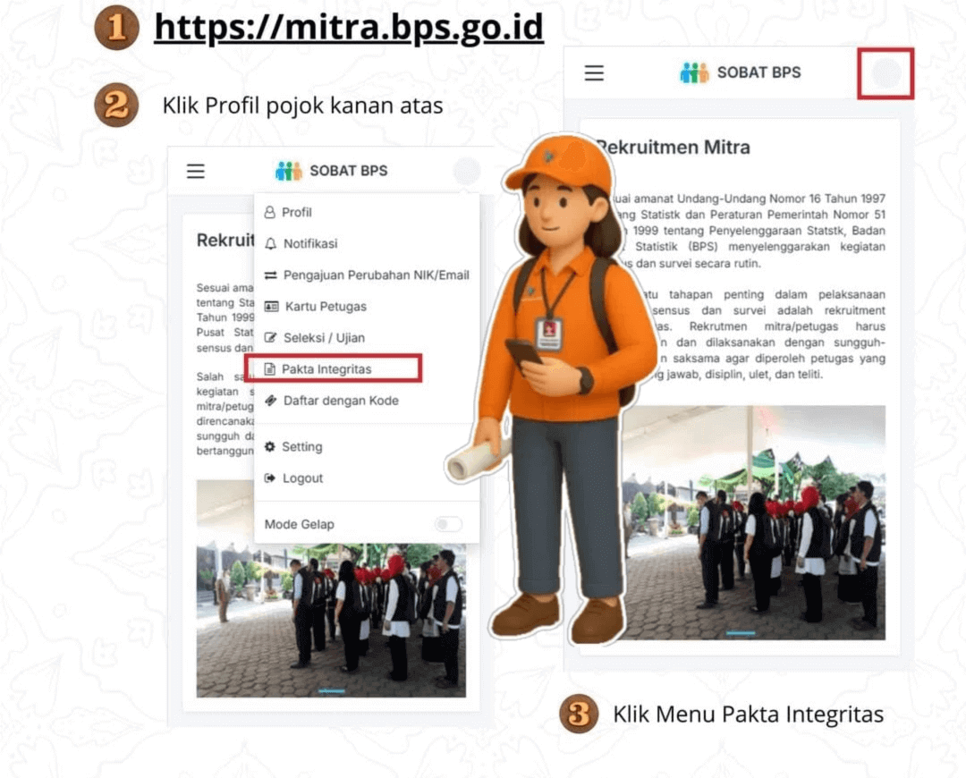 Buat yang Bingung Submit Pakta Integritas Mitra Statistik BPS 2026, Ikuti 5 Langkah Berikut