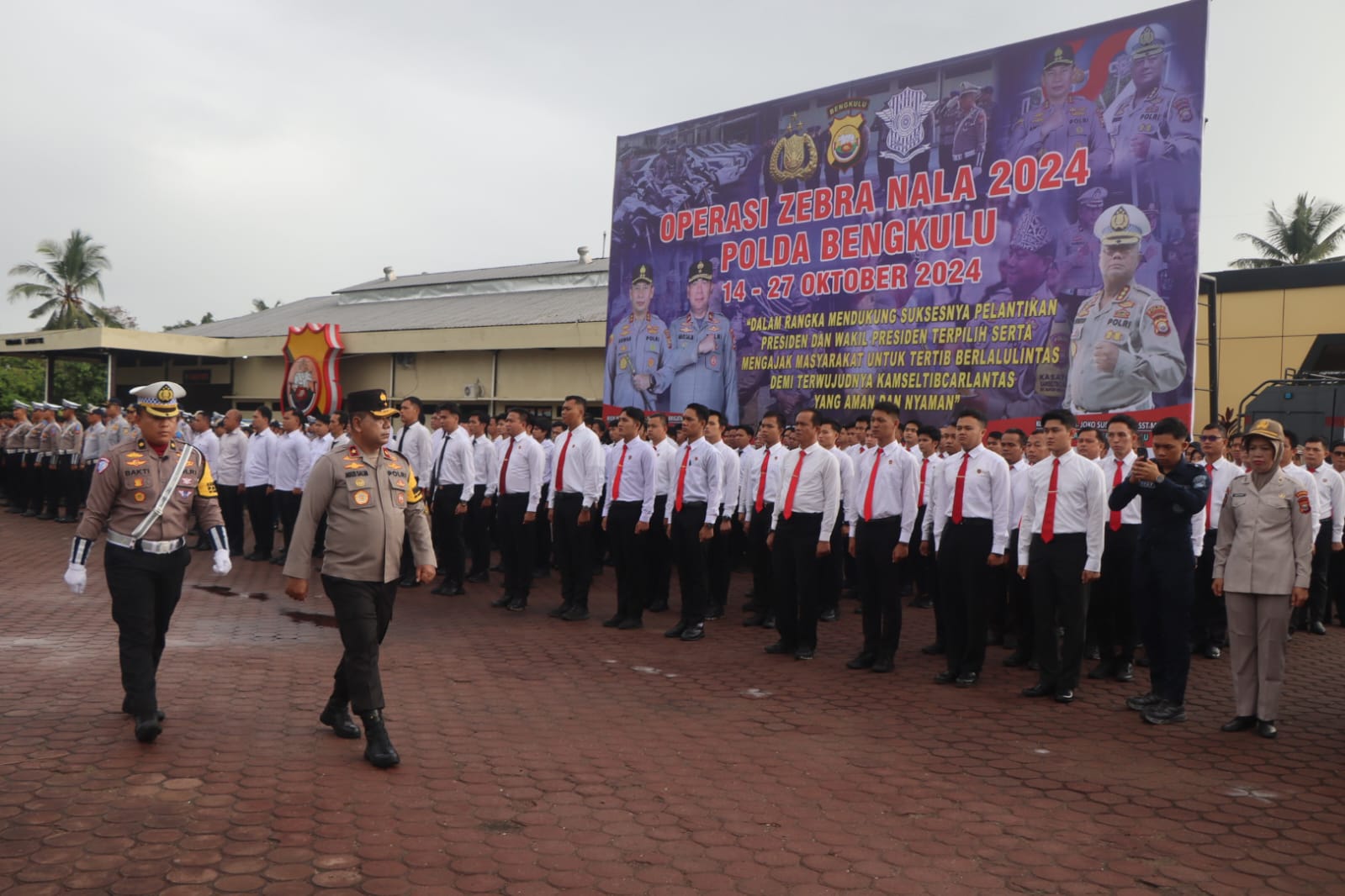 Apel Pasukan Operasi Zebra Nala 2024, 450 Personel Polda Bengkulu Diterjunkan, Pelanggar Ini Langsung Ditilang