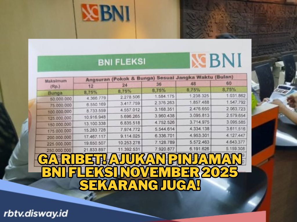 Pinjaman Cepat dengan Bunga Gak Bikin Stres! Yuk Ajukan Pinjaman di BNI Fleksi Rp 150 Juta Cicilannya Segini!