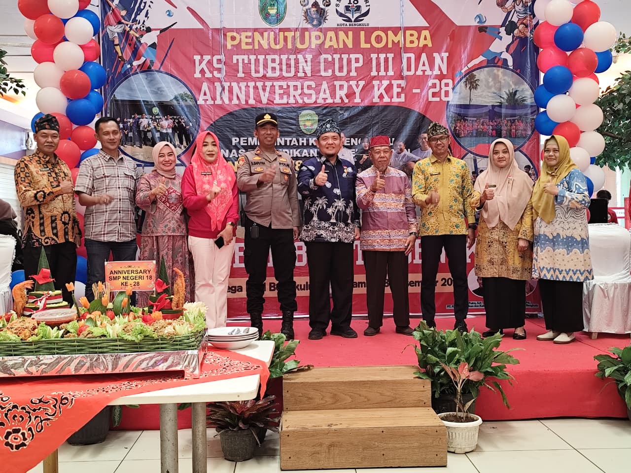 Meriah, Anniversary Ke-28 SMPN 18 Kota Bengkulu Tutup Ks Tubun Cup III dengan Sukses 