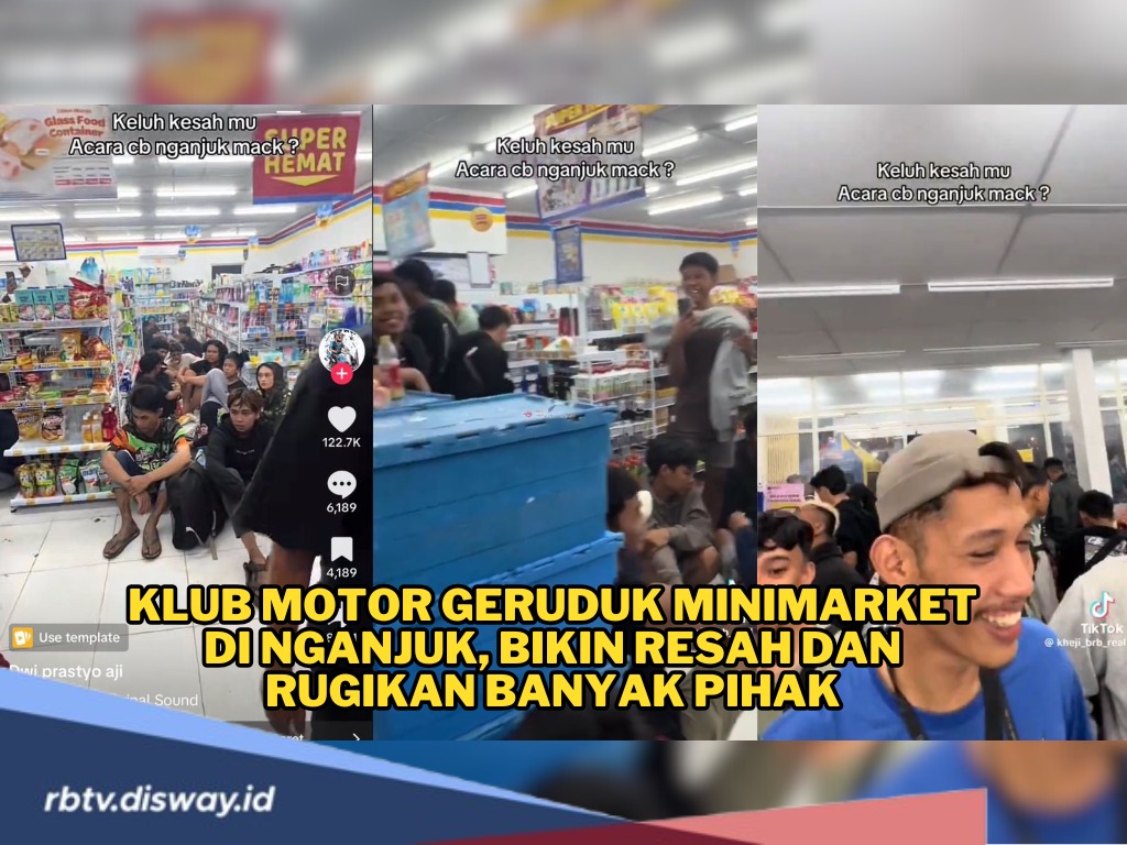 Duh! Kelakuan Klub Motor CB Numpang Ngadem di Minimarket, Kerugian Tembus Jutaan Rupiah 