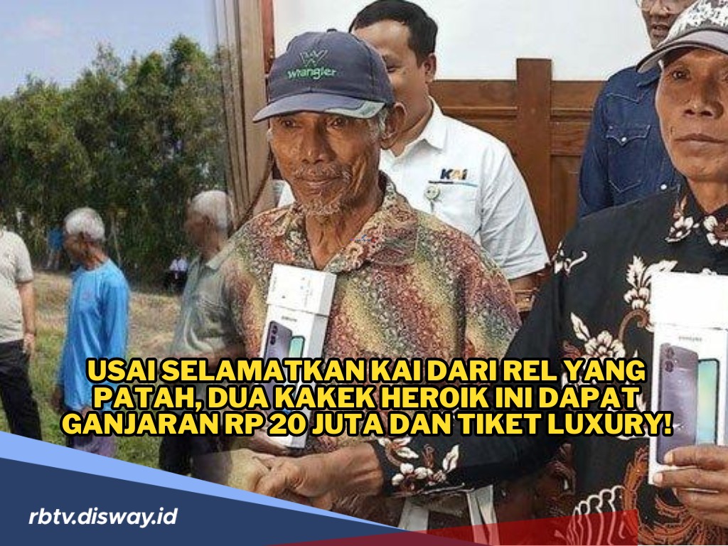 Aksi Heroiknya Diapresiasi, Dua Kakek yang Setop Kereta Api Lintasi Rel Putus Dapat Hadiah dari PT KAI