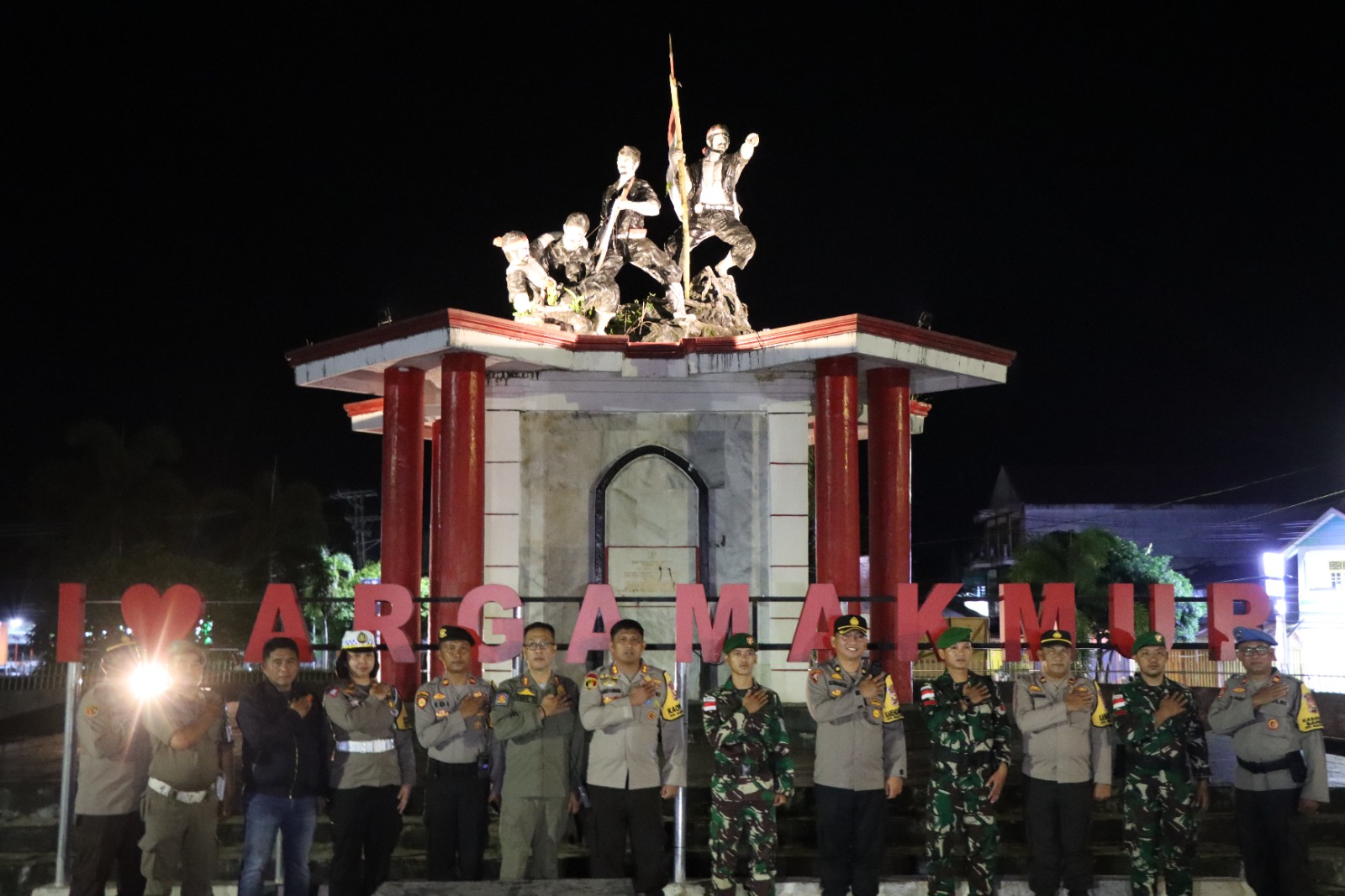 Kapolres Pimpin Patroli Gabungan 3 Pilar Jaga Kondusifitas Kamtibmas Jelang Pemilu