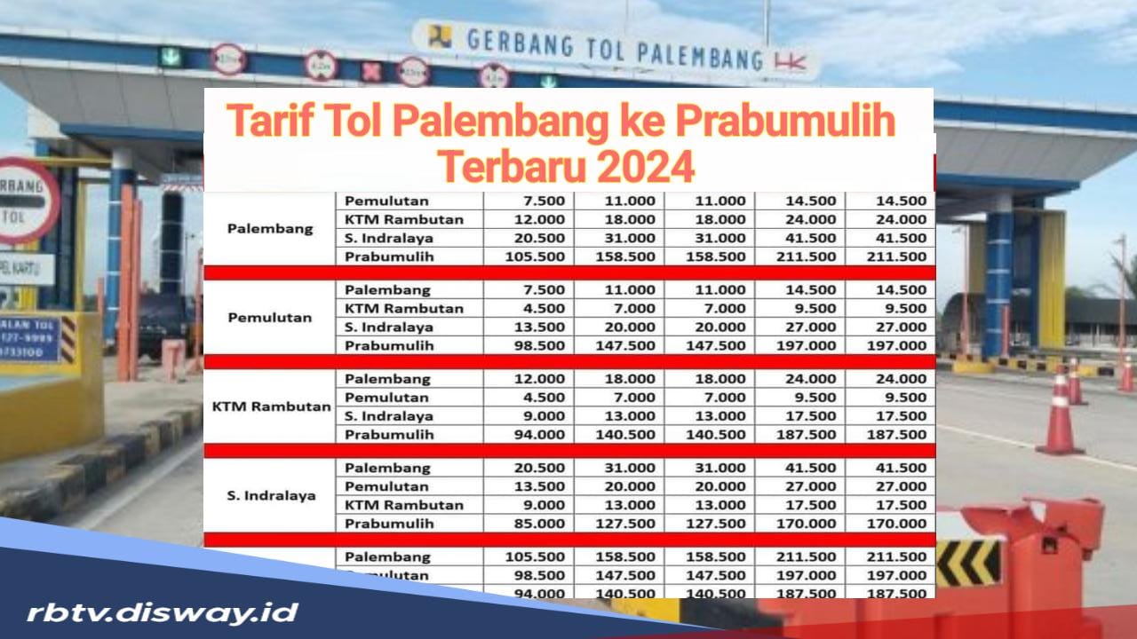 Informasi Tarif Tol Palembang-Prabumulih Terbaru 2024 Berdasarkan Golongan dan Jenis Kendaraan