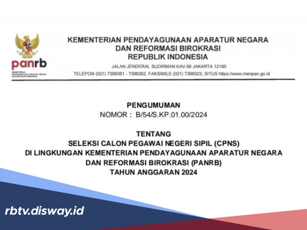 Rincian Formasi CPNS KemenPAN-RB 2024, Gaji Bisa Tembus Rp12 Jutaan