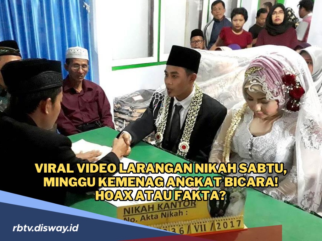 Heboh Peraturan Baru Soal Larangan Nikah Sabtu-Minggu, Kemenag Angkat Bicara