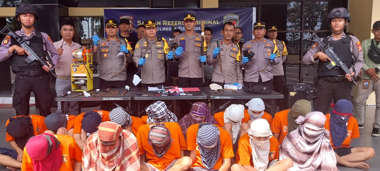 Gengs Siap Tempur, Grup Begal Berisi Pelajar Bawa Sajam di Bengkulu, Sudah Ditangkap