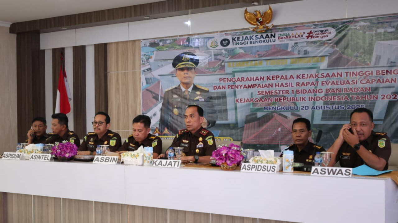 Evaluasi Capaian Kinerja Semester I, Kajati Bengkulu Sampaikan Ini