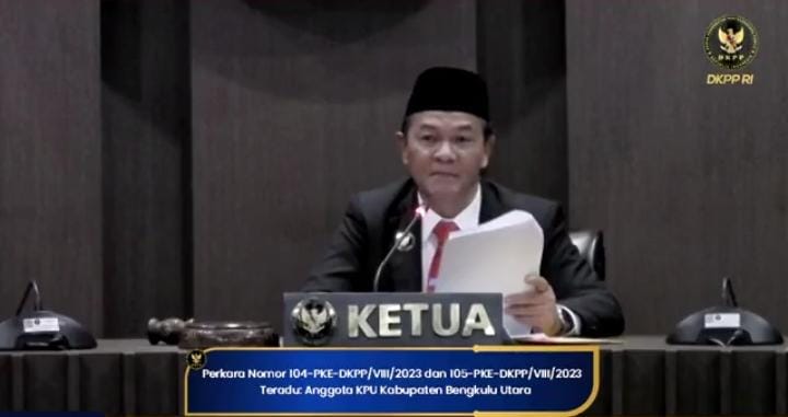 Satu Komisioner KPU Kabupaten Bengkulu Utara Diberhentikan, Terbukti Melanggar Kode Etik Penyelenggara Pemilu 