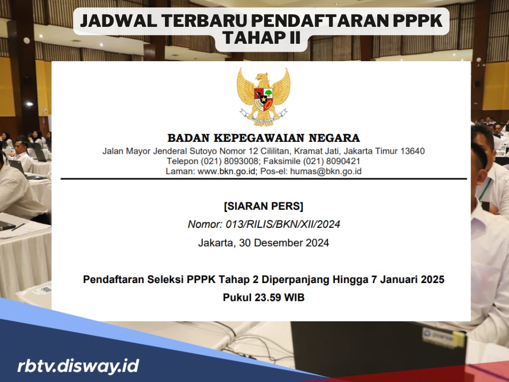 Resmi, BKN Perpanjang Pendafataran PPPK Gelombang 2 hingga 7 Januari 2025, Ini Jadwal Terbarunya!