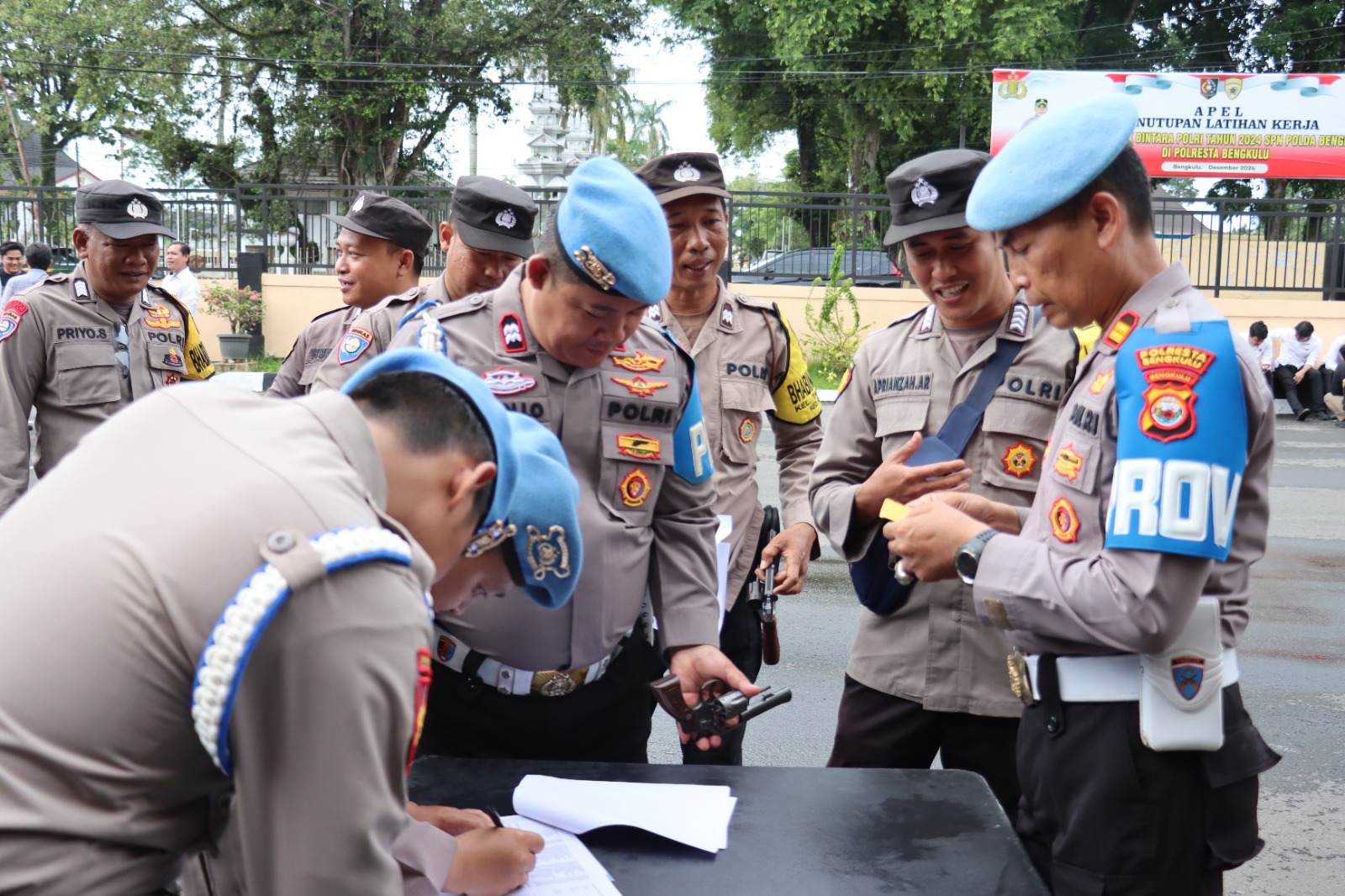 Cegah Penyalahgunaan, Senjata Api 113 Personel Polresta Bengkulu Diperiksa