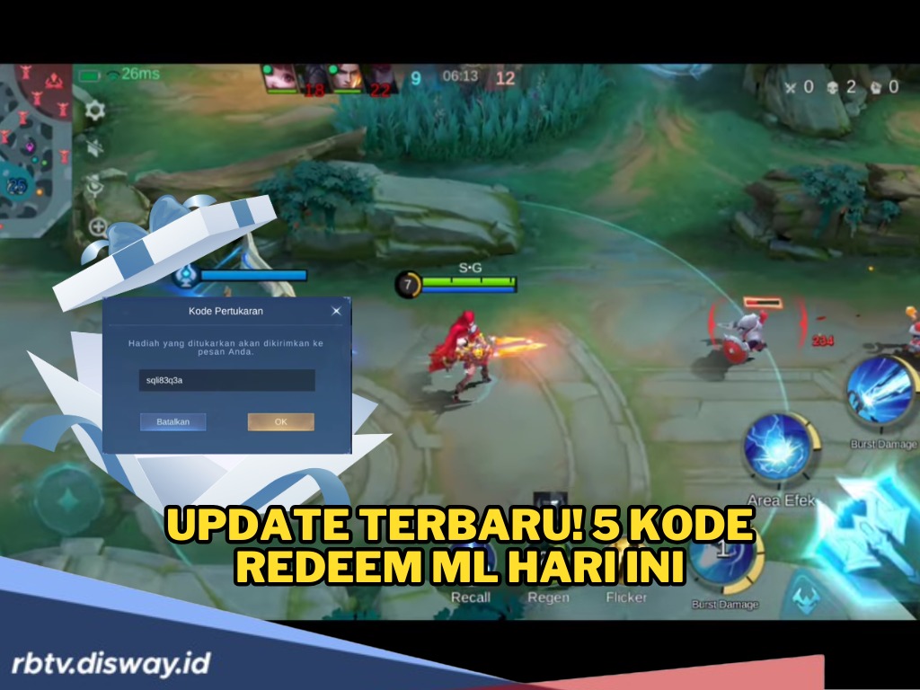 Terbaru! 5 Kode Redeem ML Hari Ini, Klaim Hadiah Skin Permanen hingga Diamond Sebelum Kehabisan