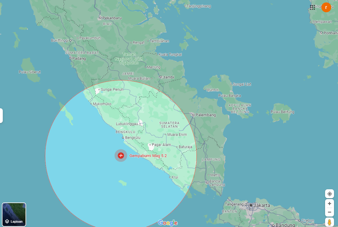 Gempa di Bengkulu juga Dirasakan Provinsi Tetangga, Waspada Ancaman Megathrust Termasuk Wilayah Bengkulu