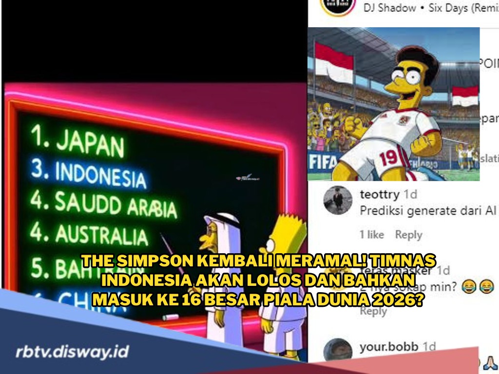 The Simpson Kembali Meramal! Timnas Indonesia akan Lolos dan Bahkan Masuk ke 16 Besar Piala Dunia 2026?