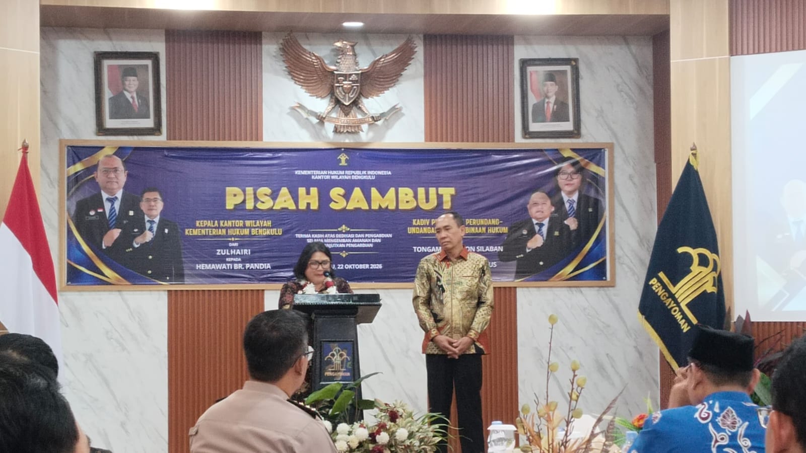 Selamat Bertugas di Bengkulu, Hemawati BR Pandia Jabat Kepala Kanwil Kemenkum Bengkulu 