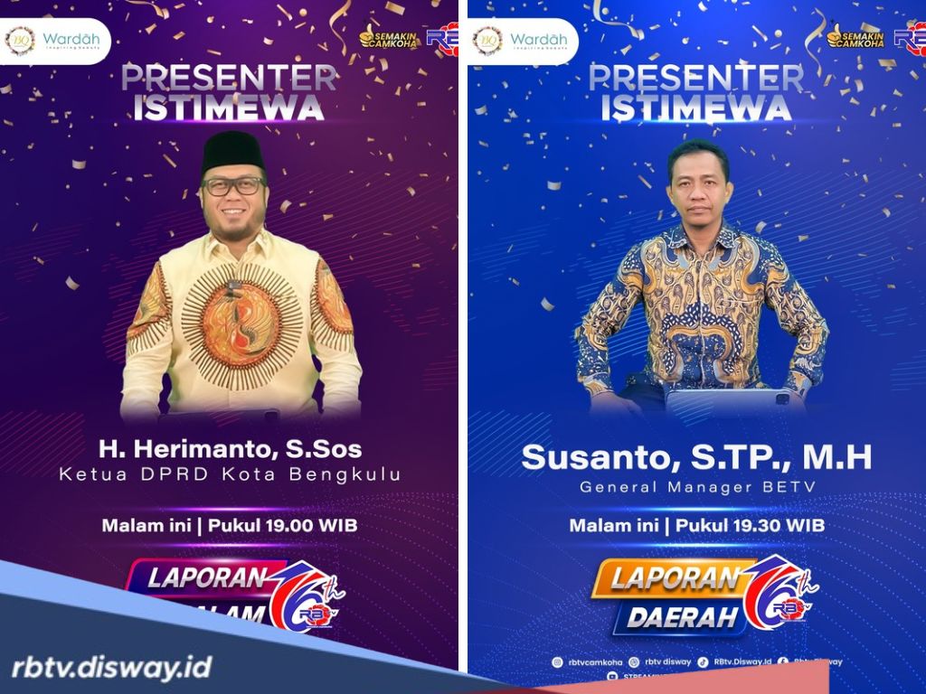 RBTV Rayakan HUT ke-16 dengan Program 'Presenter Istimewa' Bersama Tokoh Daerah 