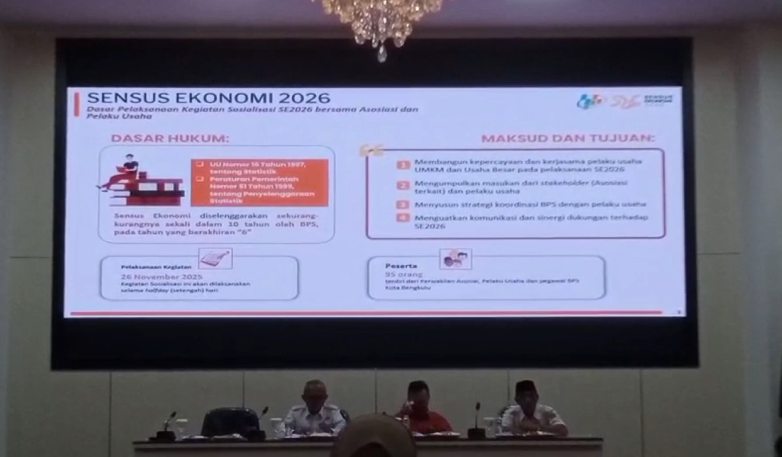 BPS Kota Bengkulu Siap Lakukan Sensus Ekonomi 2026