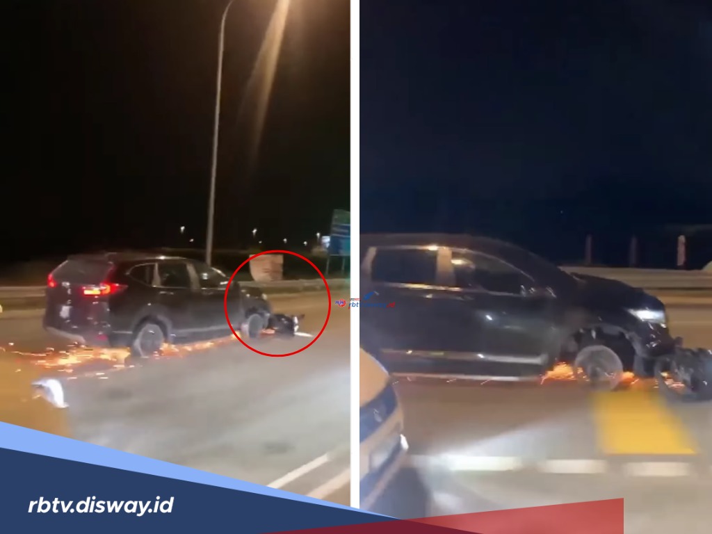 Diduga Mabuk, Pengemudi Mobil CRV Tabrak dan Seret Motor di Jalanan, Begini Nasib Korban