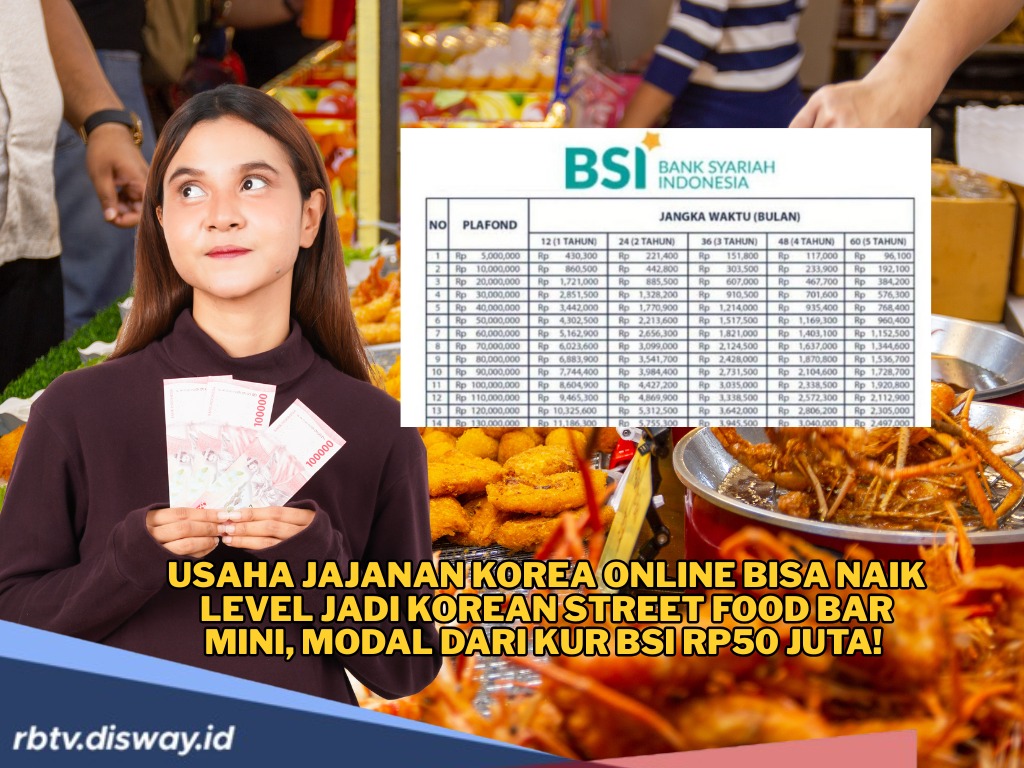 Usaha Jajanan Korea Online Bisa Naik Level Jadi Korean Street Food Bar Mini, Modal dari KUR BSI Rp50 Juta! Ini