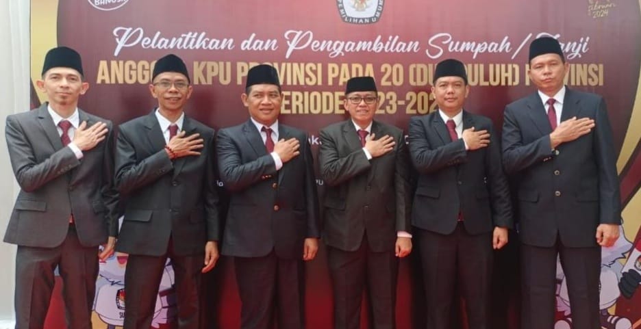 5 Komisioner KPU Provinsi Dilantik, Dituntut Kerja Profesional dan Berwawasan