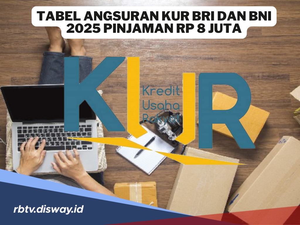 Tabel Angsuran KUR BRI dan BNI 2025 Pinjaman Rp 8 Juta, Angsuran Ringan Mulai Rp 2 Ribuan Perbulan