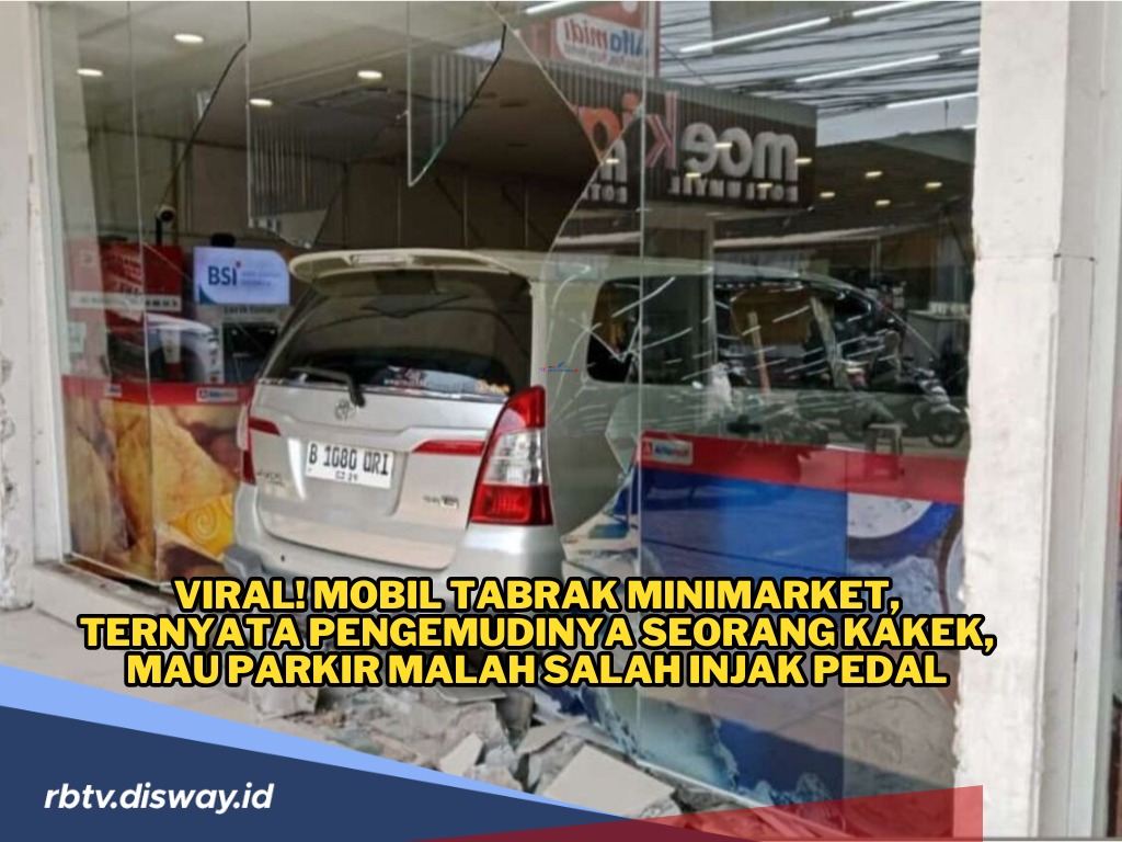 Salah Injak Pedal, Mobil yang Dikemudikan Lansia Tabrak Minimarket 