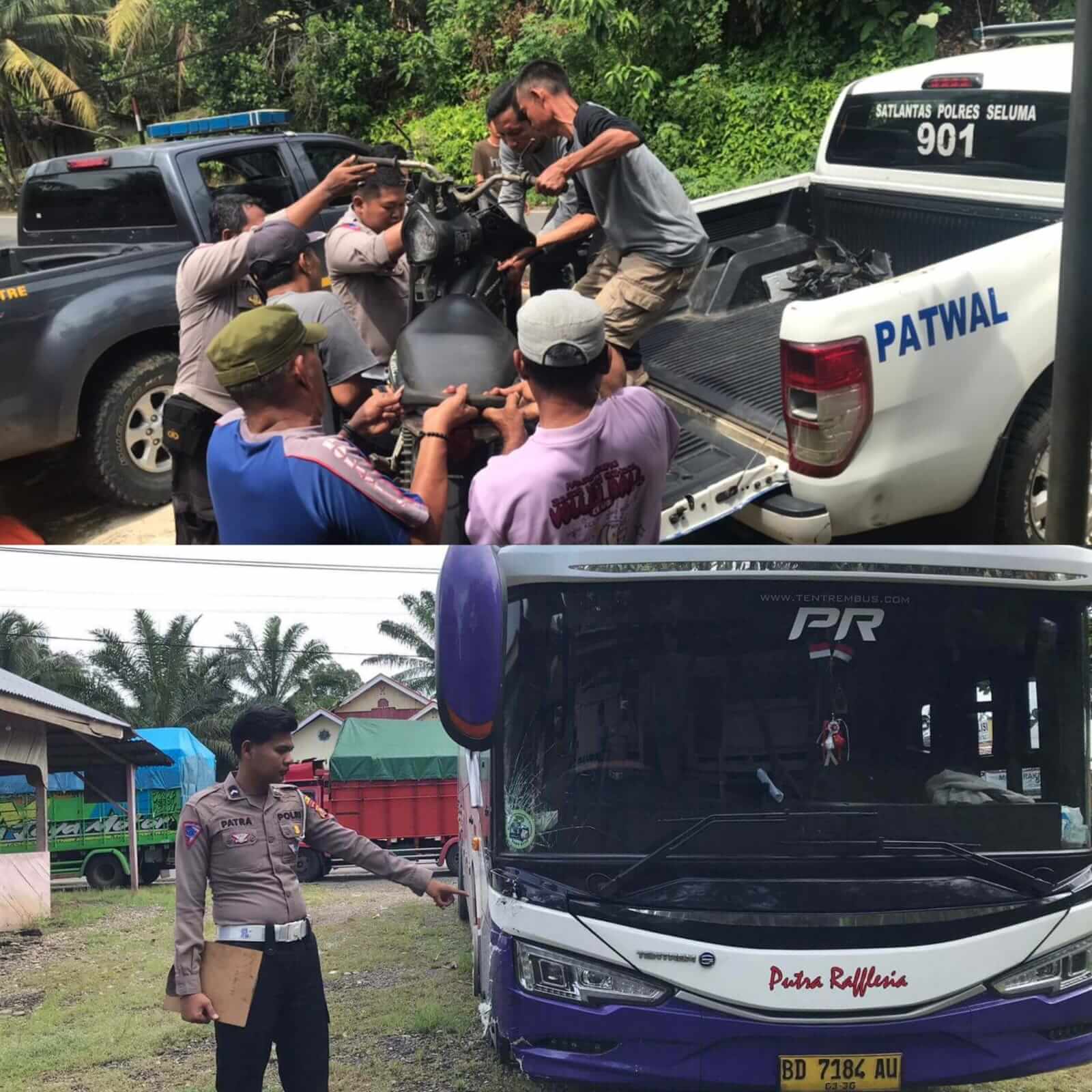 Kronologi Adu Banteng Motor vs Bus, Honorer Kecamatan Talo Kecil di Seluma Tewas