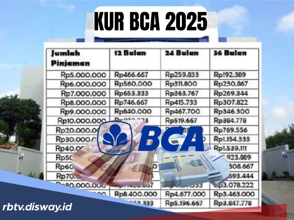 Tabel Angsuran KUR BCA 205 Rp 500 Juta untuk 60 Kali Pembayaran, Solusi Modal Bisnis UMKM Indonesia