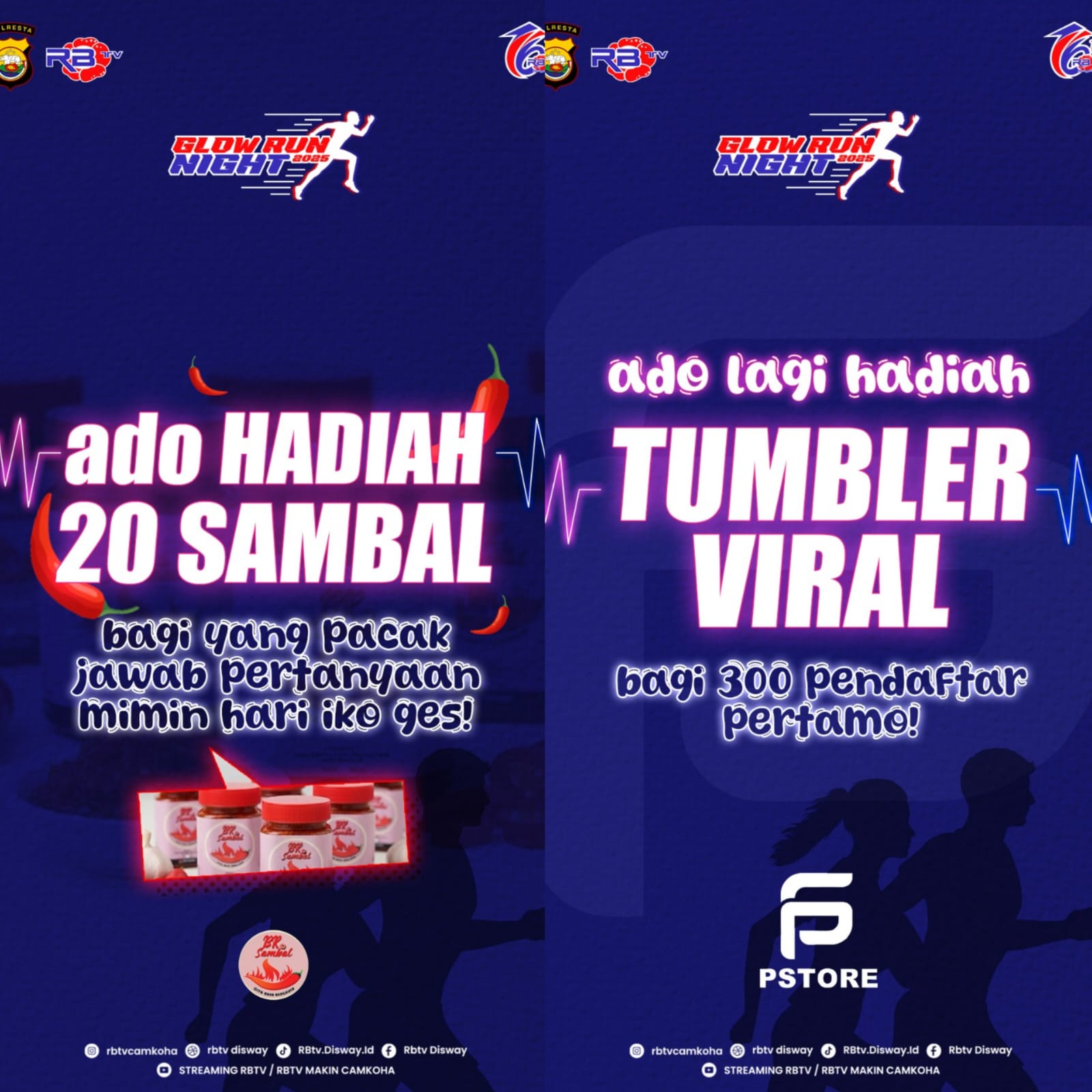 Gemilang Glow Run Night RBTV X Polresta Bengkuu, Pendaftar Tercepat Dapat Hadiah Menarik