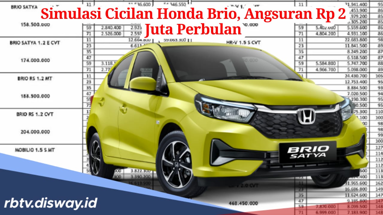 Simulasi Kredit Honda Brio Cicilan Mulai Rp 2 Juta per Bulan, Apa saja Keunggulannya?