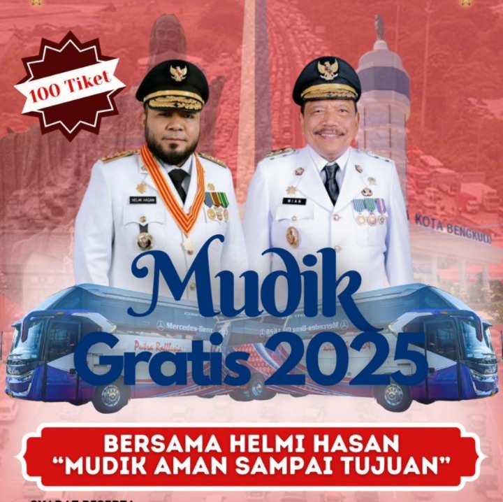 Mudik Gratis 2025 Persembahan Gubernur Bengkulu Helmi Hasan, Catat Syarat dan Rutenya