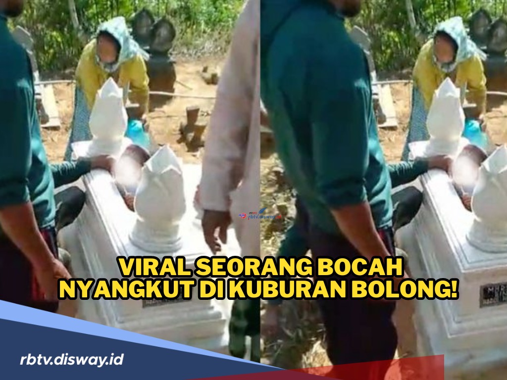 Viral Seorang Bocah Nyangkut di Kuburan Bolong! Setengah Badan Masuk, Diduga Asik Bermain