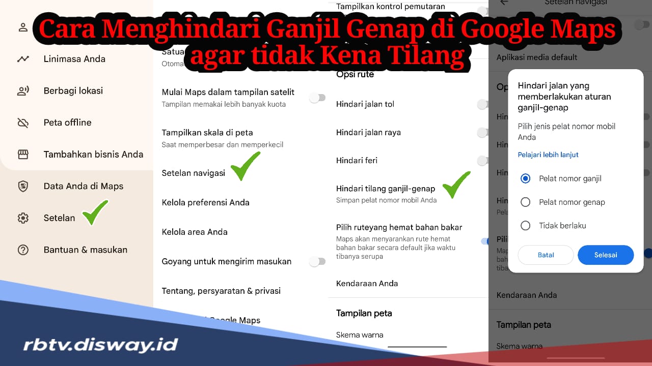 Sudah Tahu Belum Cara Mudah Menghindari Ganjil Genap di Google Maps Supaya Tidak Kena Tilang