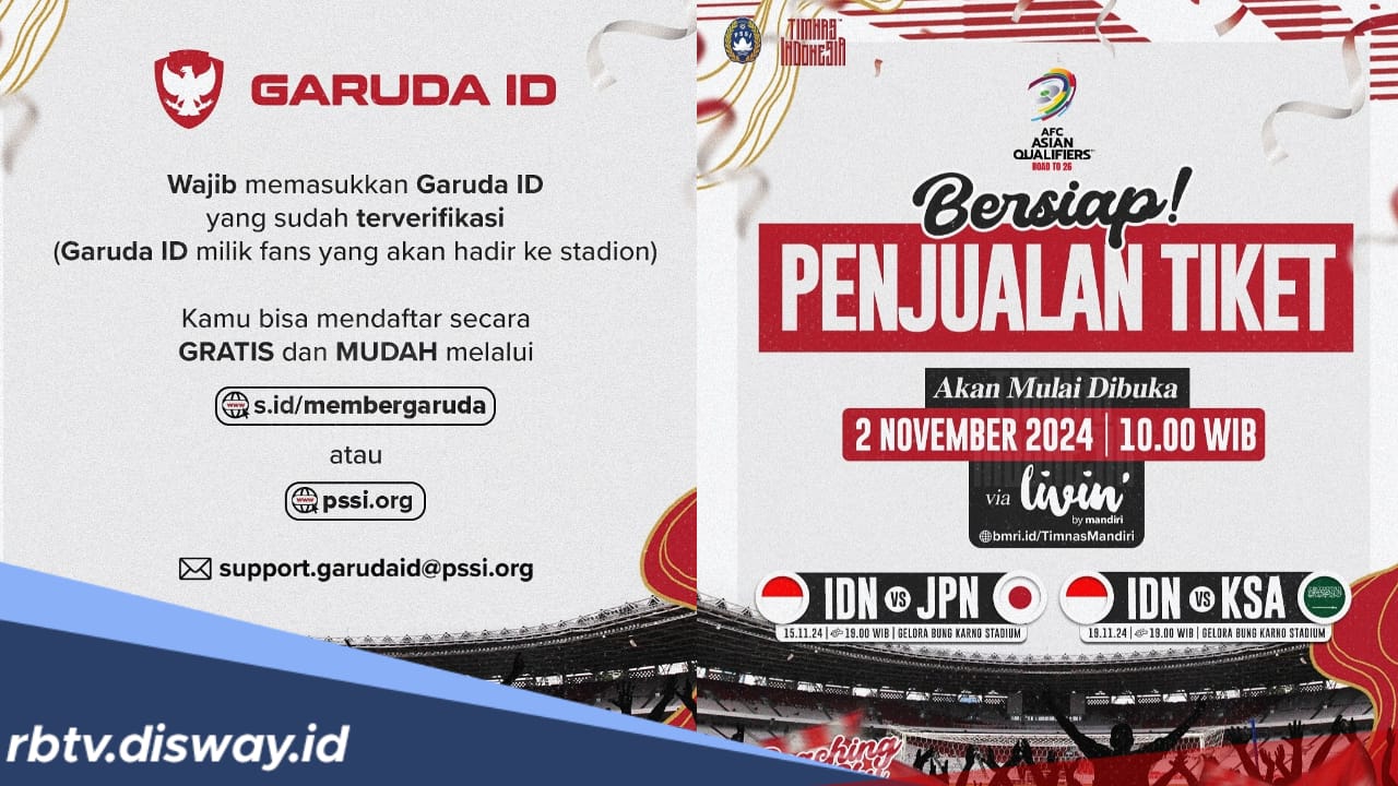 Berencana Nonton Timnas Indonesia VS Jepang dan Arab Saudi? Segini Harga Tiketnya 