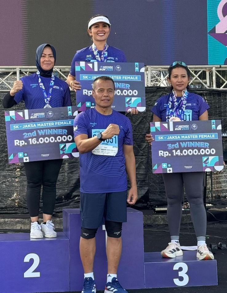 Kasi Penkum Kejati Bengkulu Juara 2 Adhyaksa International Run 2025 di Nusa Dua Bali