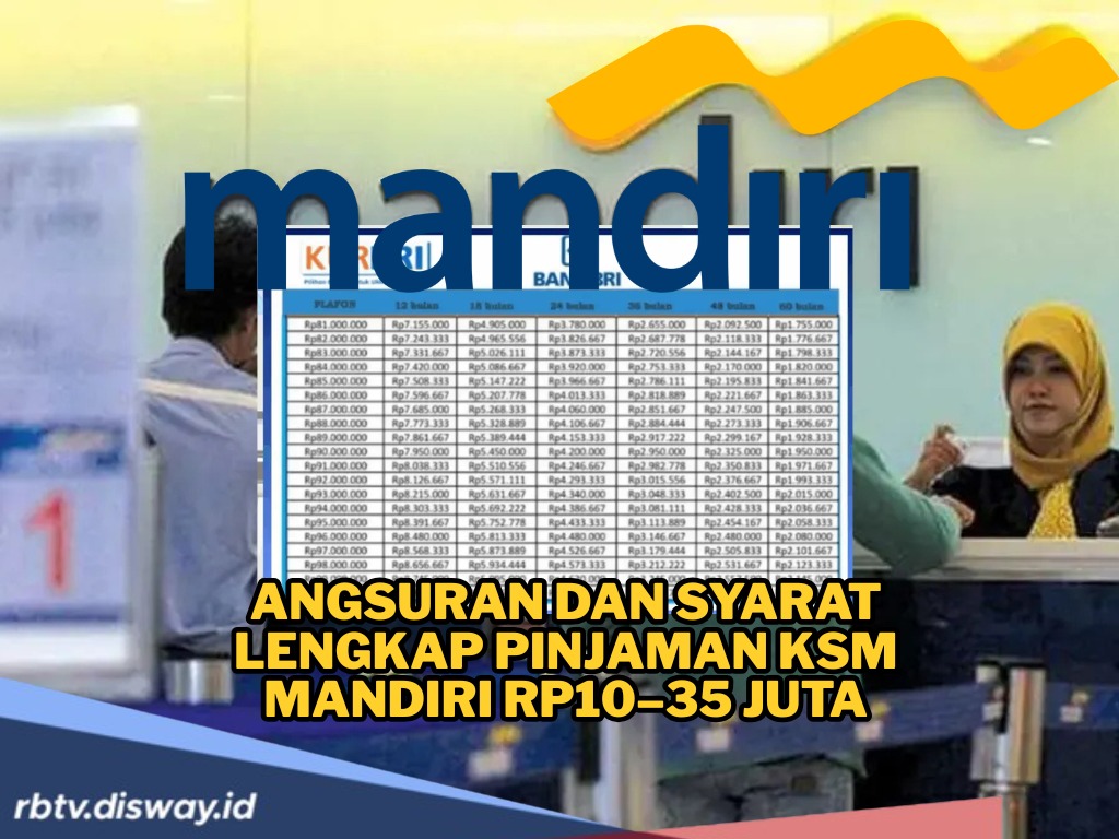 Angsuran KSM Mandiri Bulan November, Pinjaman Rp10–35 Juta Tenor Panjang