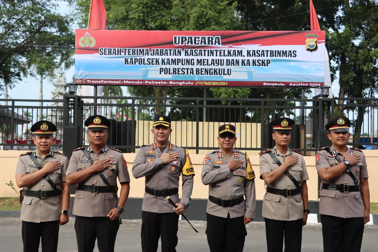 4 PJU Polresta Bengkulu Berganti, Kapolresta Minta Segera Lakukan Penyesuaian