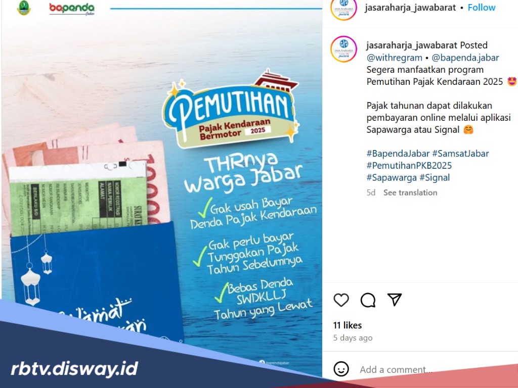 Syarat Pemutihan Pajak Kendaraan di Jawa Barat April 2025 untuk Bea Balik Nama dan Perpanjangan Pajak Tahunan