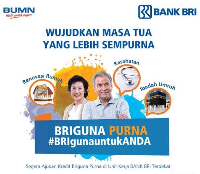 Pinjaman Khusus Pensiunan PNS dan TNI/Polri, BRIGuna Purna yang Limitnya Rp 500.000.000