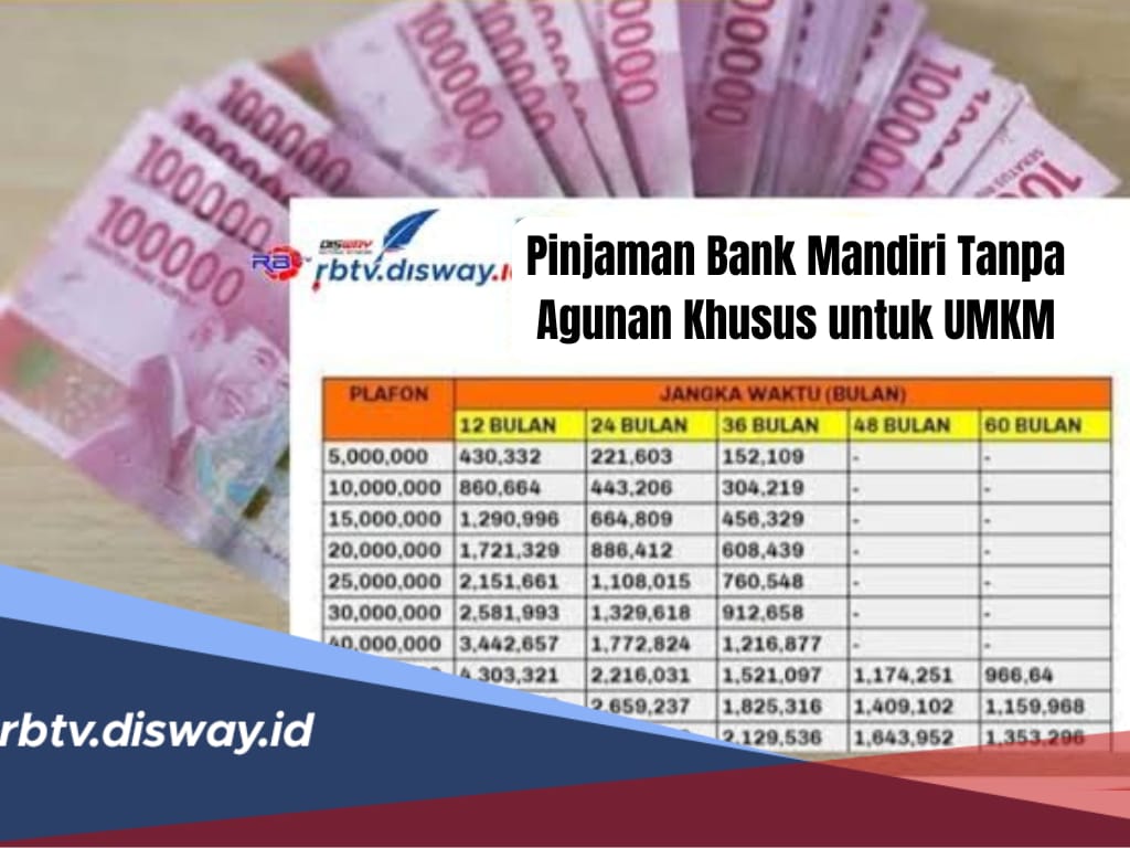 Pinjaman di Bank Mandiri Tanpa Agunan Khusus Pelaku UMKM, Bisa Dapat Dana Rp 10 Juta