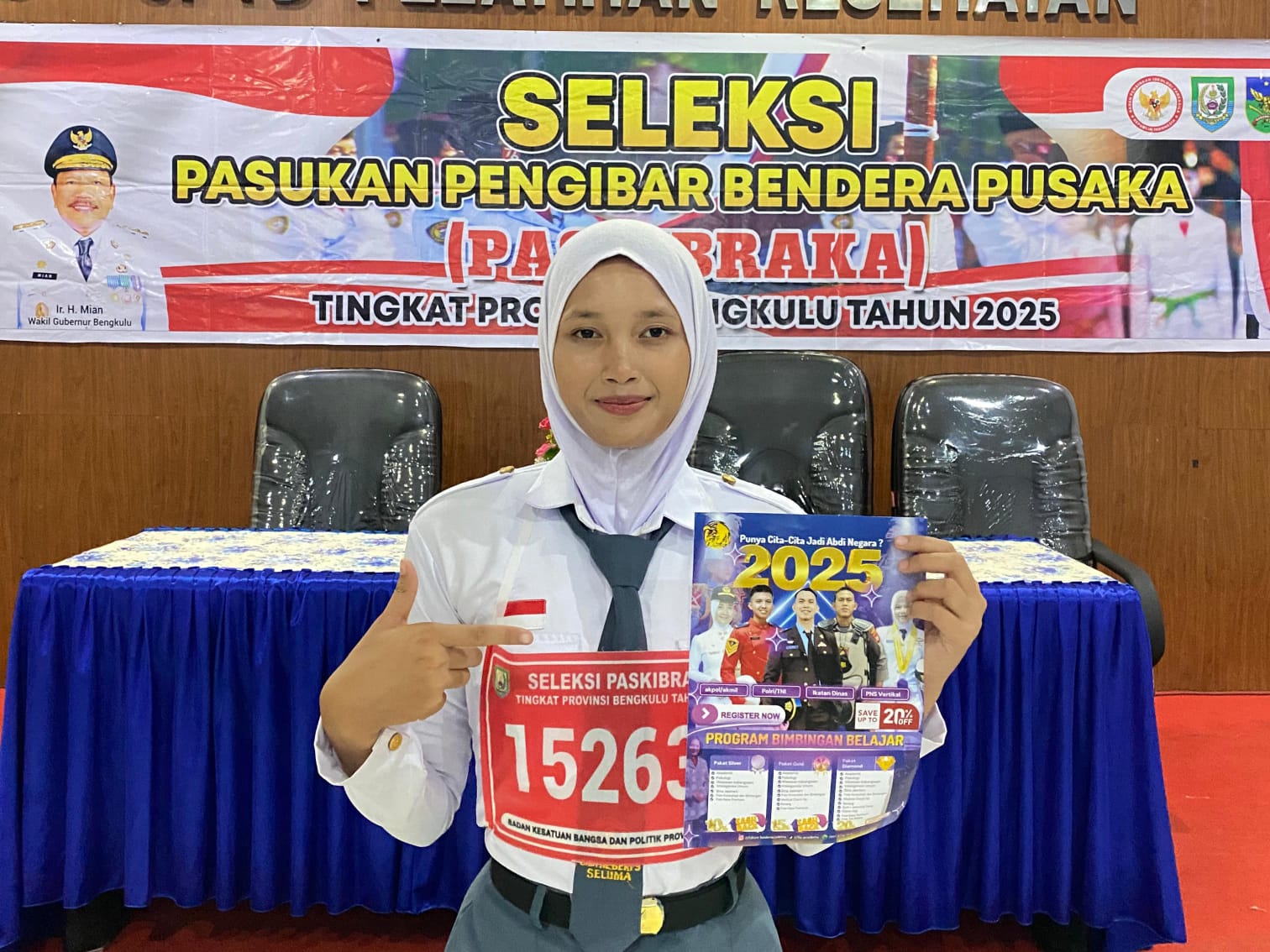 Teratika Genisa Aliyah Siswi SMAN 3 Seluma Lolos ke Seleksi Paskibraka Nasional
