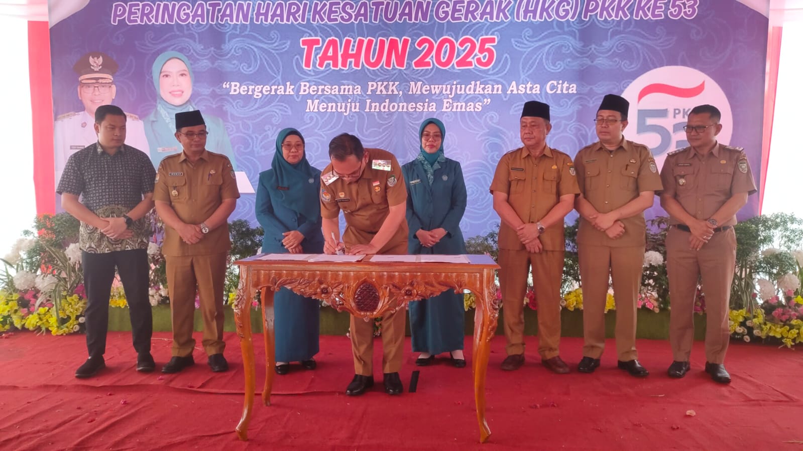 Puncak Peringatan HKG PKK Ke 53, TP PKK Kabupaten Seluma Teken Mou dengan OPD 