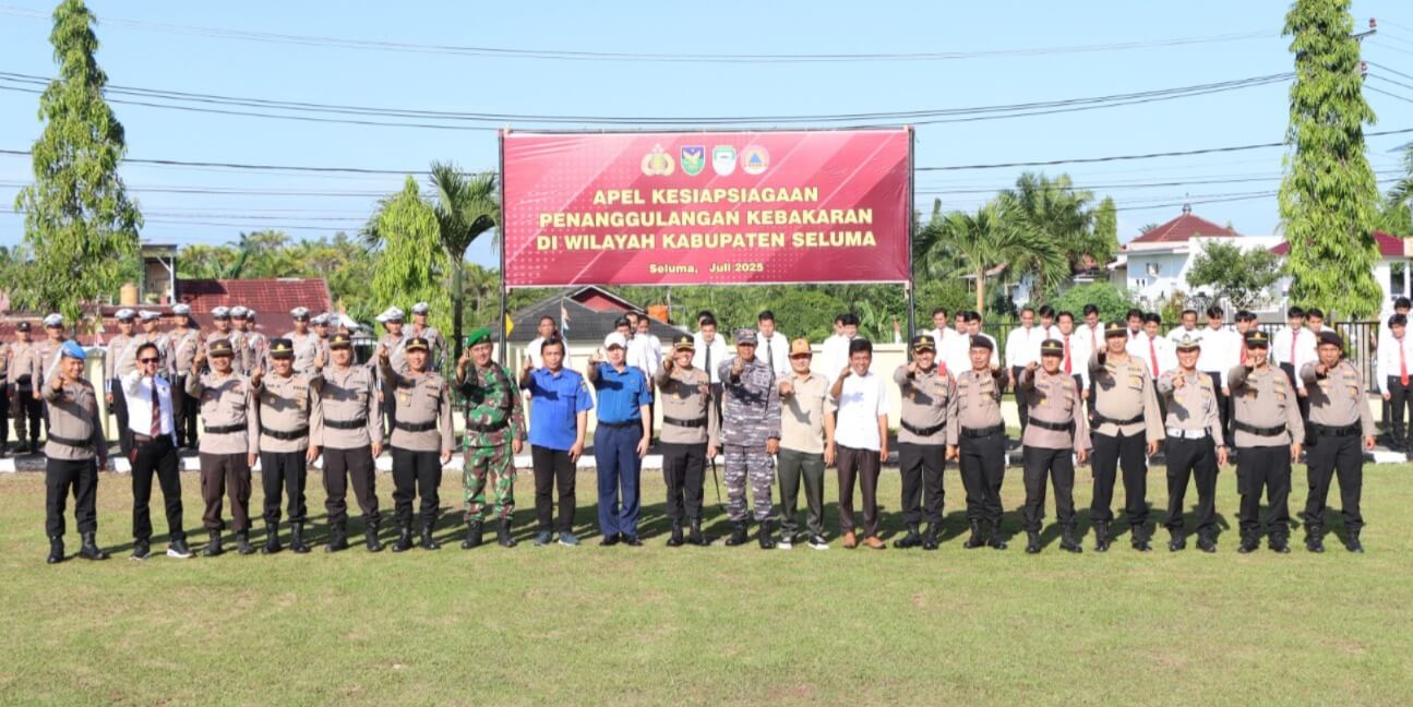 Polres Seluma Gelar Apel Gelar Pasukan Kesiapsiagaan Penanggulangan Kebakaran