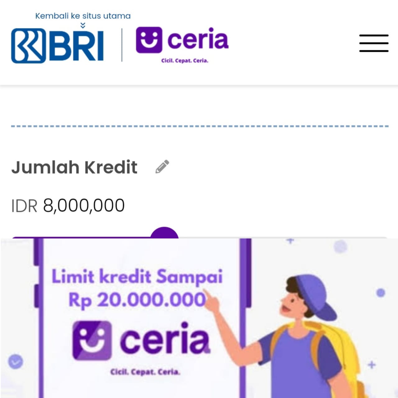 Tanpa Jaminan, Pinjam Uang Rp8 Juta di BRI Ceria dengan Tenor 12 Bulan, Cicilannya Rp676 Ribu per Bulan