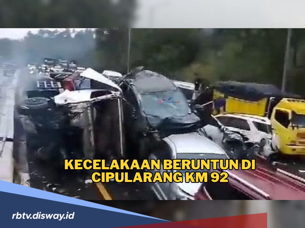 Diduga Ini Penyebab Tabrakan Beruntun 17 Kendaraan di Tol Cipularang KM 92