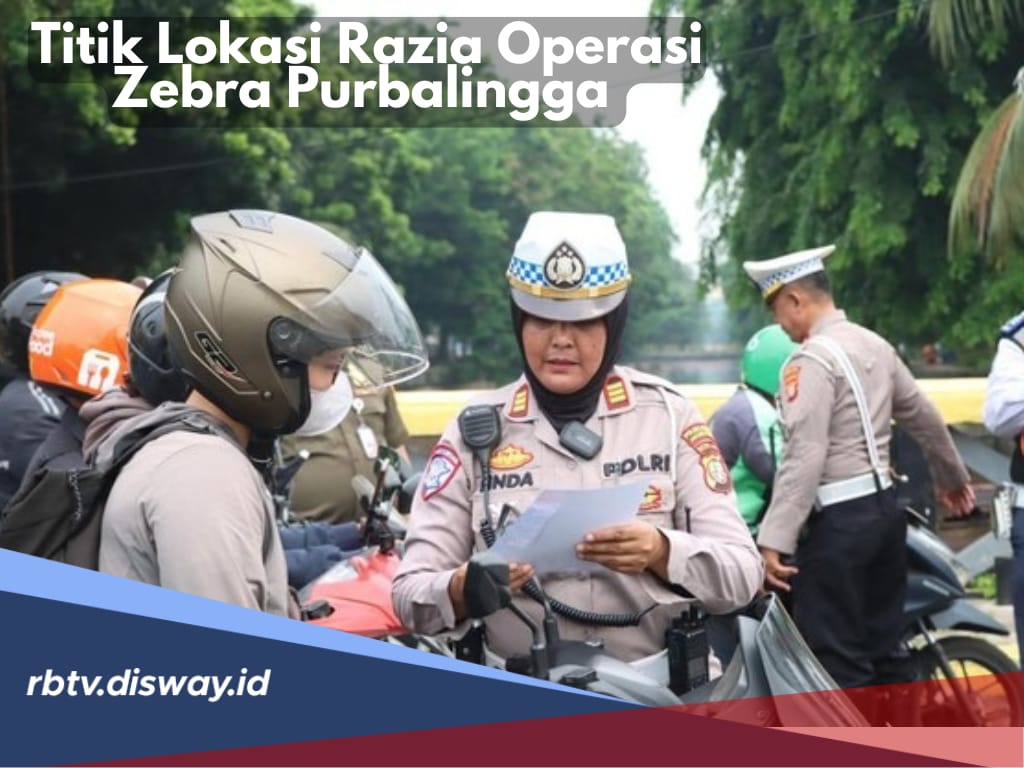 Titik Lokasi Razia Operasi Zebra 2024 di Purbalingga, Knalpot Brong jadi Sasaran Utama