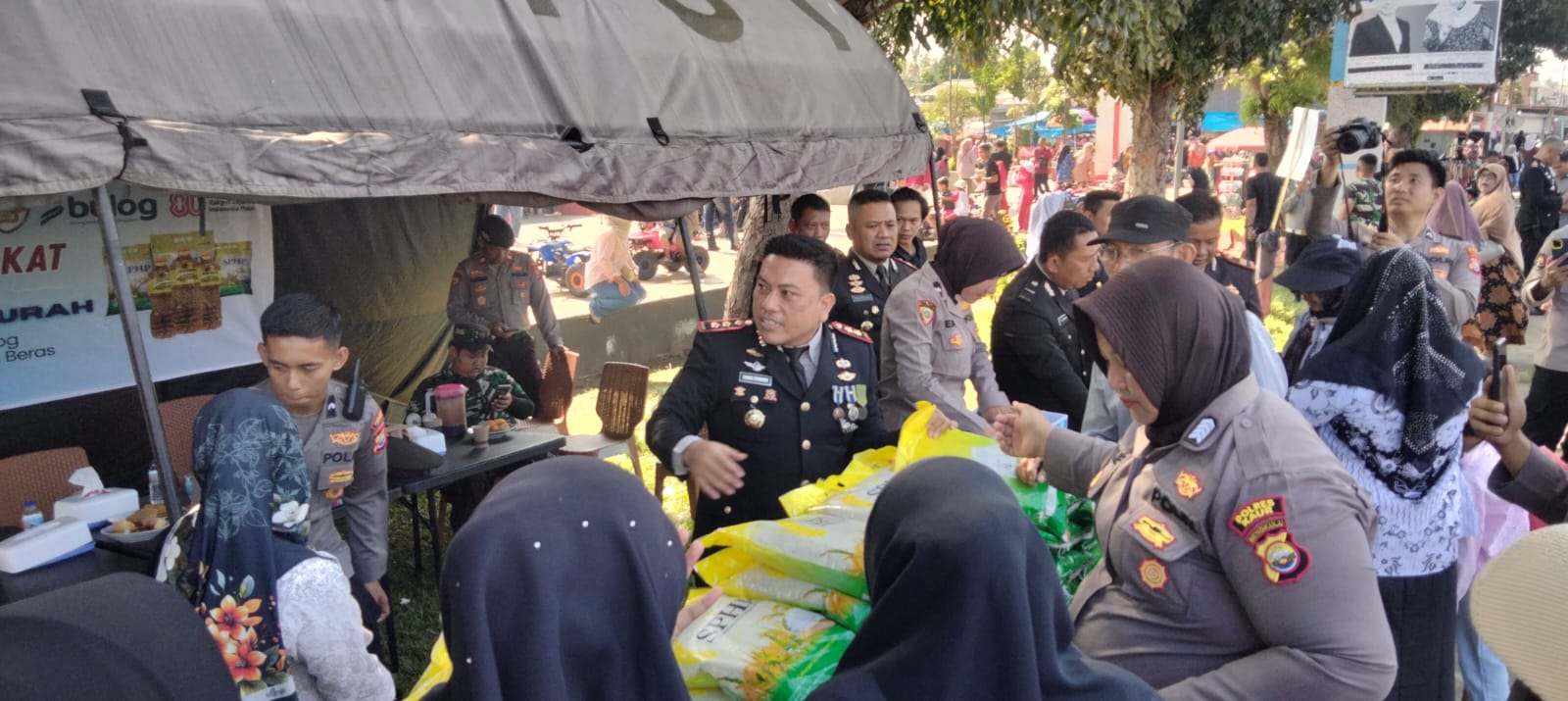 Gerakan Pangan Murah, Polres Kaur Jual 1.250 Kg Beras, Per 5 Kg hanya Rp 60 Ribu