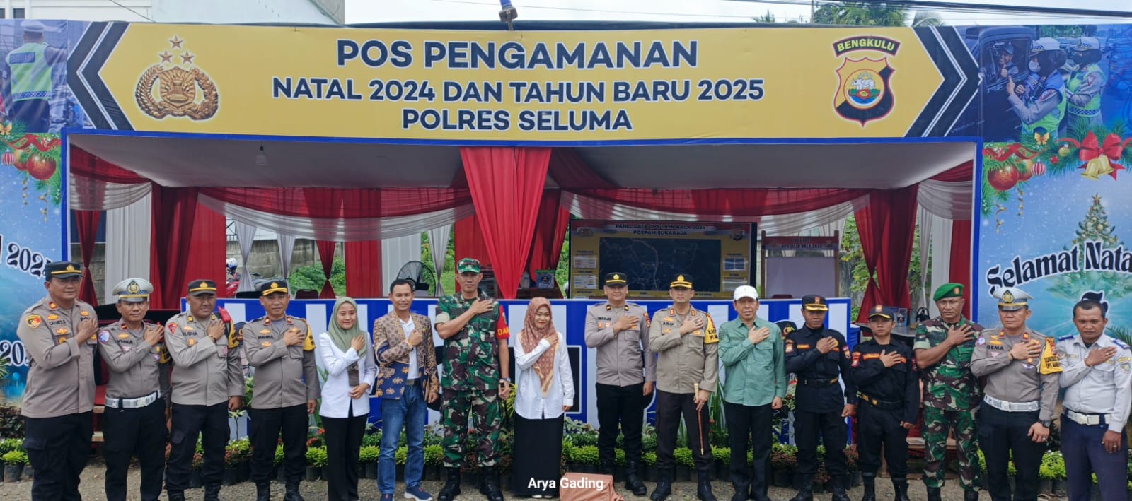 Pengamanan Nataru, Kapolres dan Dandim Pantau Pospam Seluma