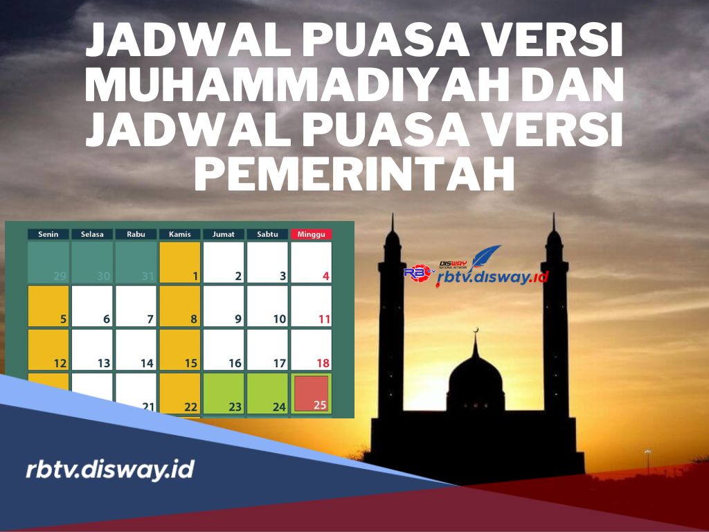 Jadwal Puasa Versi Muhammadiyah dan Kapan Pemerintah Menetapkan Jadwal Puasa