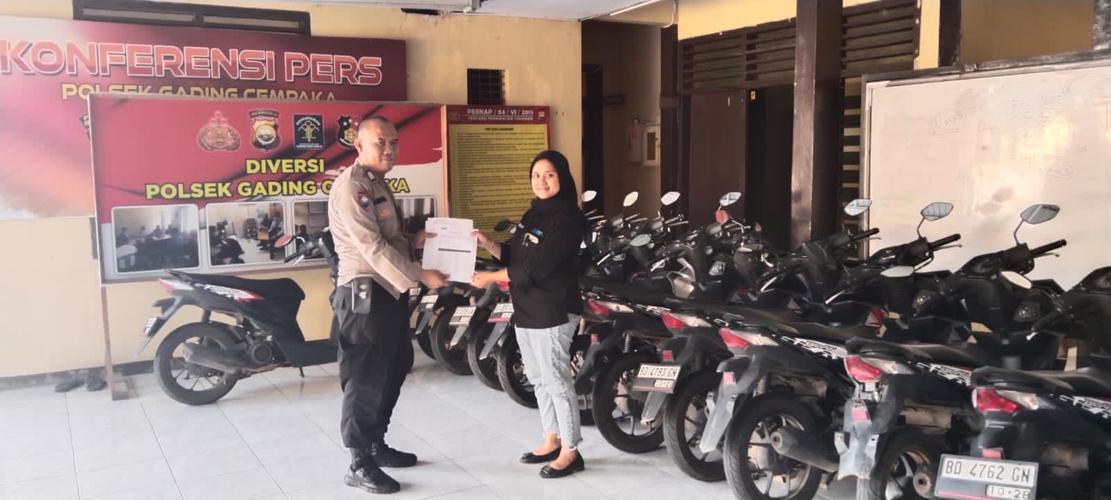 Mendadak Jadi Showroom, Warga Titipkan Ratusan Unit Sepeda Motor di Kantor Polisi